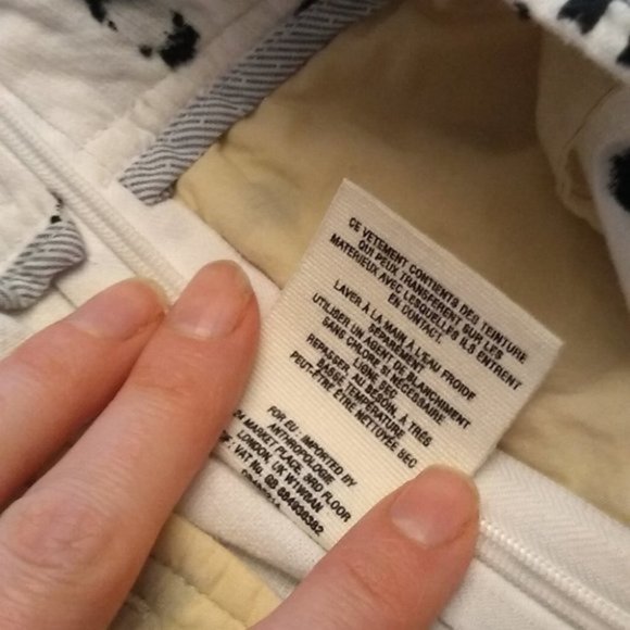 Anthro Hei Hei Black/White Embroidered Shorts - Picture 5 of 6